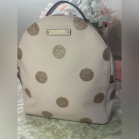 KATE SPADE Pink Polka Dot Backpack - Picture 3 of 16